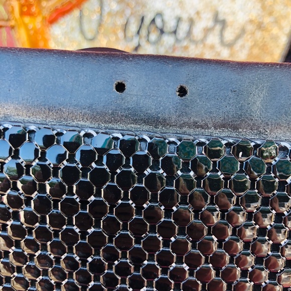 Vintage Whiting & Davis Large Black metal clutch - Picture 6 of 6